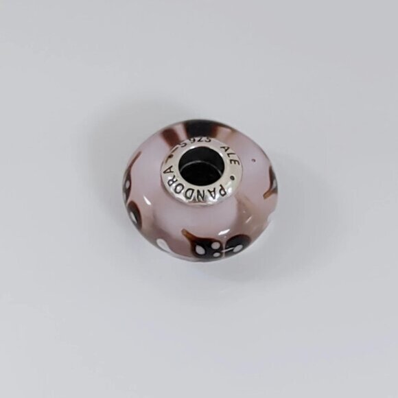 Pandora Pink Butterfly Kisses Murano Glass Charm Bead S925 ALE - Picture 5 of 8